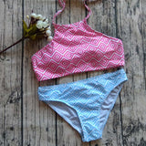 Baby Pink Low Waist Bikini Set